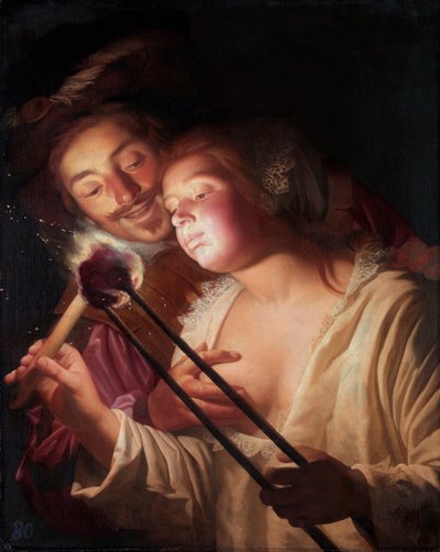 兵士と少女 作： Gerrit van Honthorst